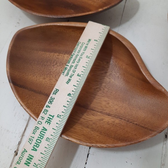 Vintage Genuine Monkeypod Wood Seed Pod Shaped Dish Lot of 3 Wooden Monkey Pod - Picture 7 of 12